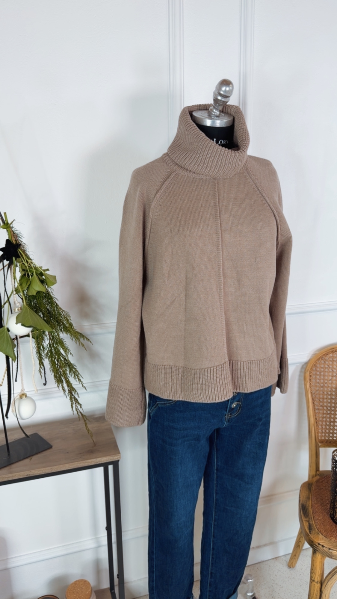 BASIC KNIT PULLOVER IRMI STRICK Made in Italy 34 -44 Made in Italy Rollkragen