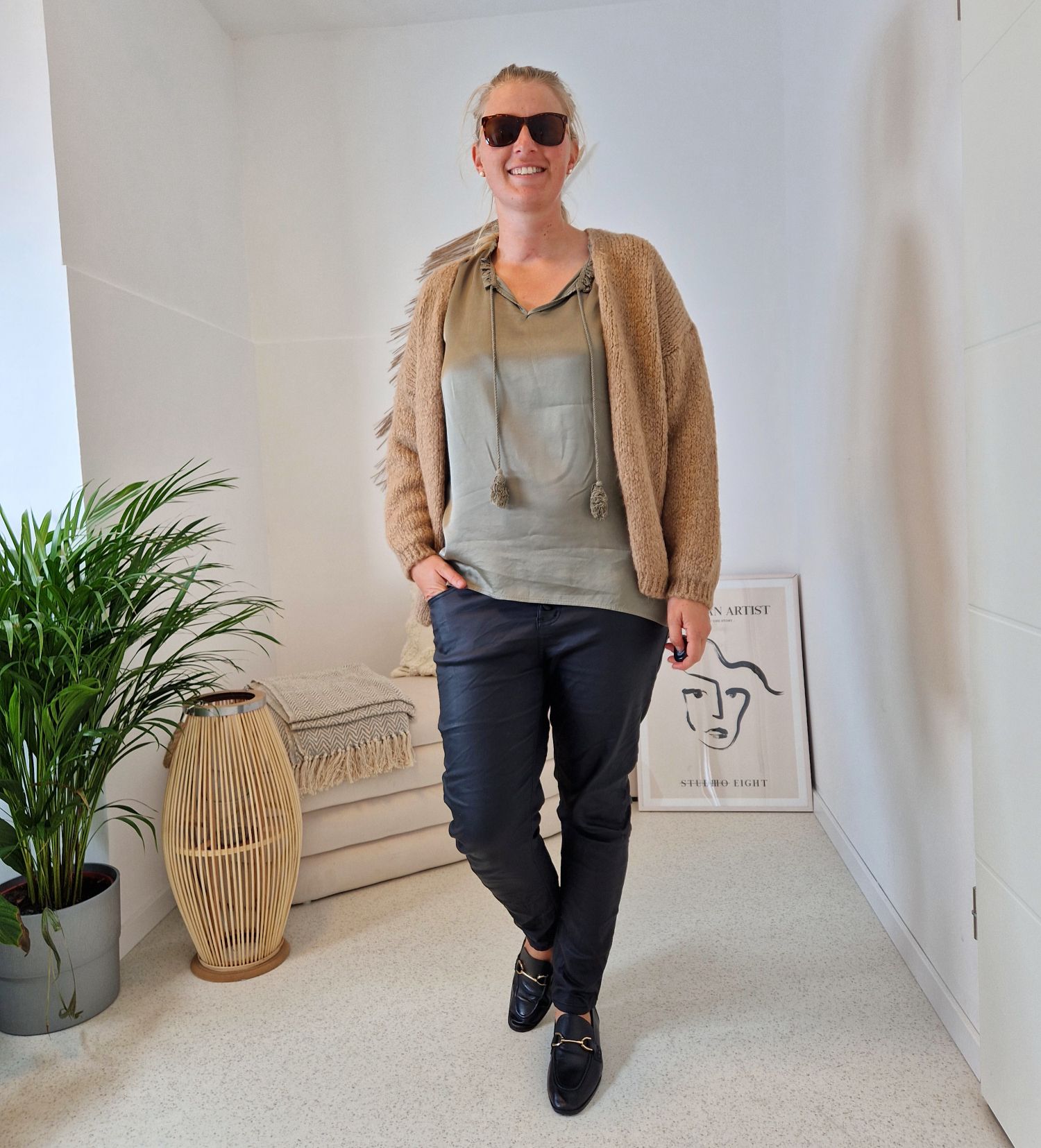 KNIT CARDIGAN MILLY CAMEL 34-42 Made in Italy kurze Strickjacke KNIT CARDIGAN MILLY CAMEL 34-42 Made in Italy kurze Strickjacke