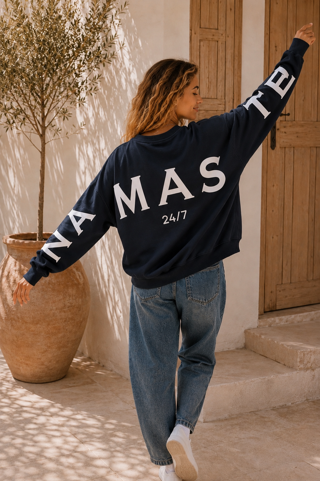 Sweatshirt „Namaste 24/7 Uni“ – Made in Italy | One Size bis ca. Gr. 42