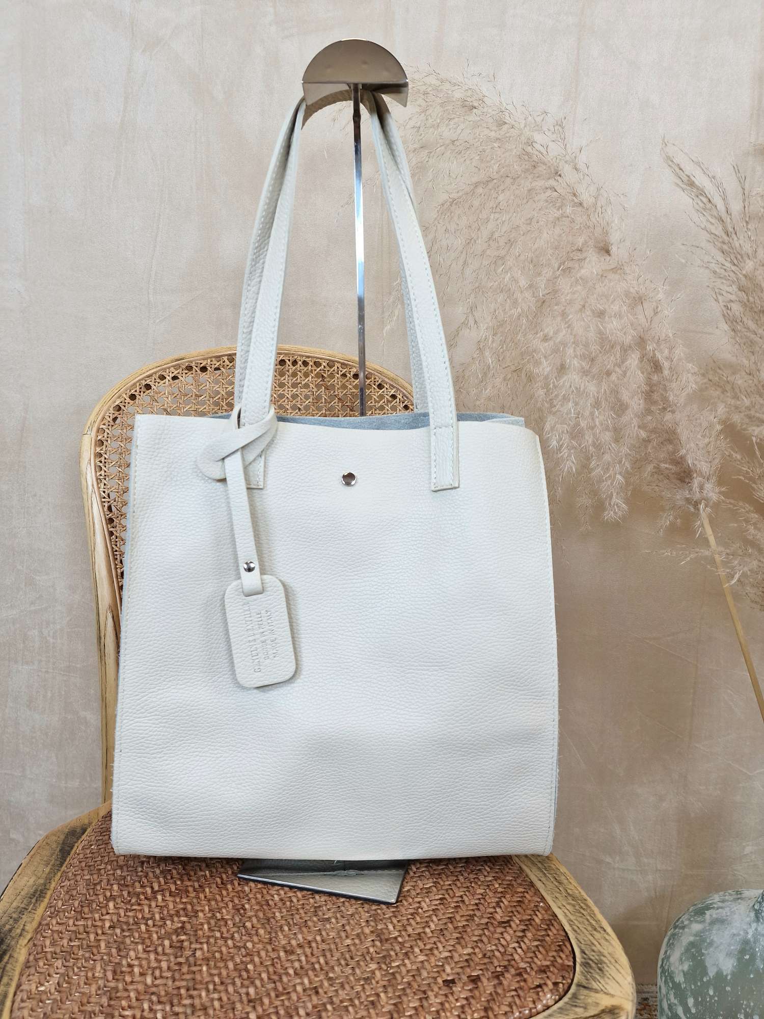 LEDER SHOPPER LYNN CREME Made in Italy Echtleder Tasche Schultertasche versch. Farben LEDER SHOPPER LYNN CREME Made in Italy Echtleder Tasche Schultertasche versch. Farben