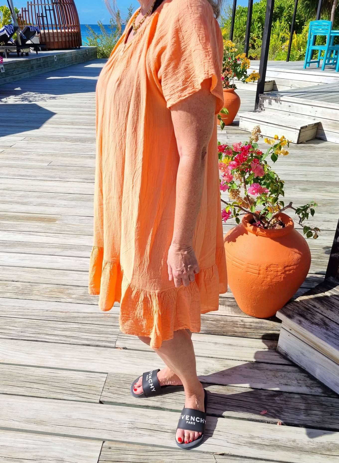 MIDI DRESS CAPRI KORALLE 34-42 Made in Italy kurzesTunika Kleid Oversize Longbluse Sommerkleid MIDI DRESS CAPRI KORALLE 34-42 Made in Italy kurzesTunika Kleid Oversize Longbluse Sommerkleid