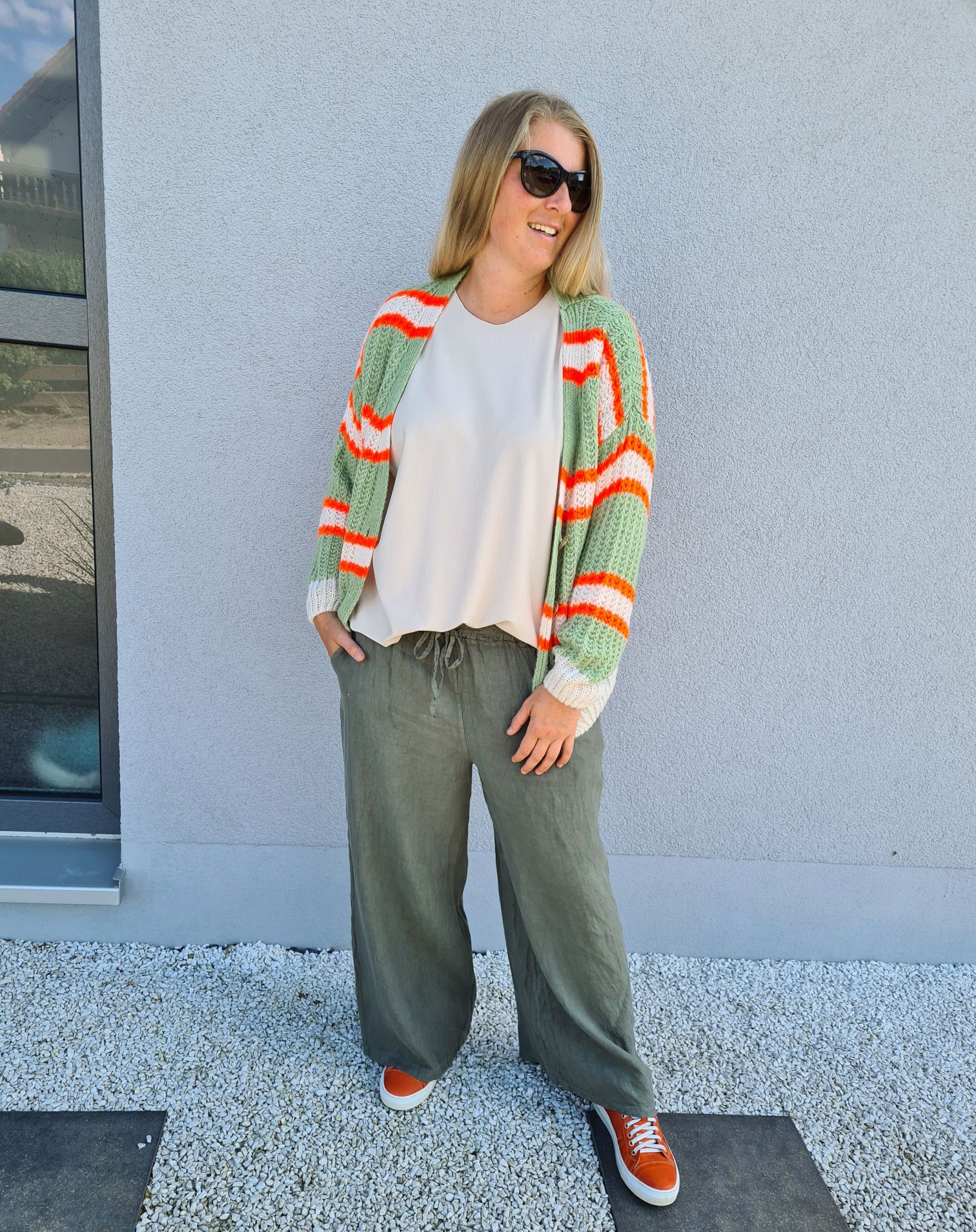 BASIC LONGSLEEVE RUBY CREME leichter Pullover 34-42 Made in Italy Layer Shirt BASIC LONGSLEEVE RUBY CREME leichter Pullover 34-42 Made in Italy Layer Shirt
