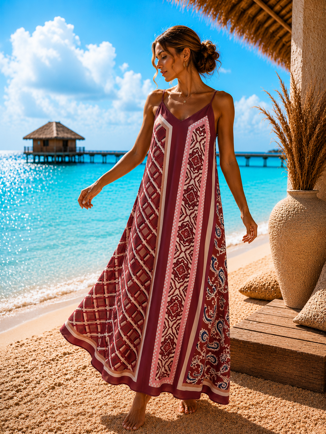 Maxikleid Cordelia Seide mit raffiniertem Wendedesign Made in Italy 34-40/42