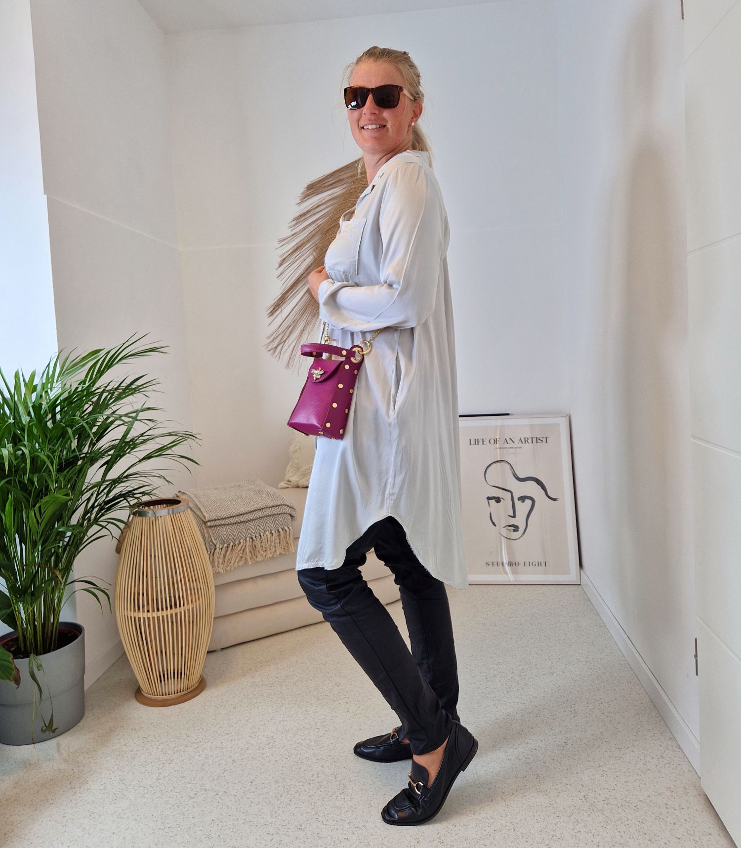 LONG BLUSE VICKY CREME 34-40 Made in Italy Oversize Hemd Kleid LONG BLUSE VICKY CREME 34-40 Made in Italy Oversize Hemd Kleid