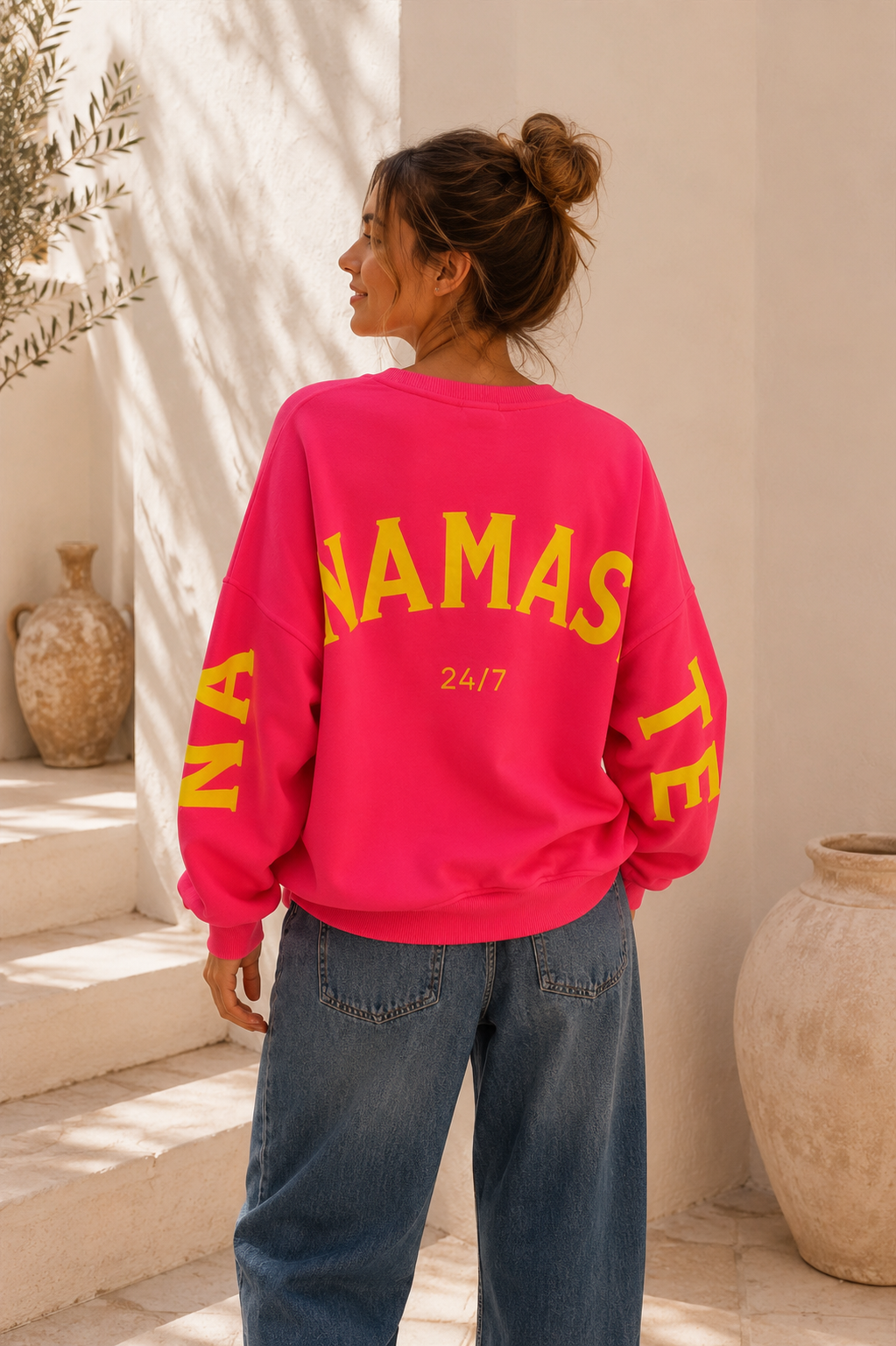 Sweatshirt „Namaste 24/7 Uni“ – Made in Italy | One Size bis ca. Gr. 42