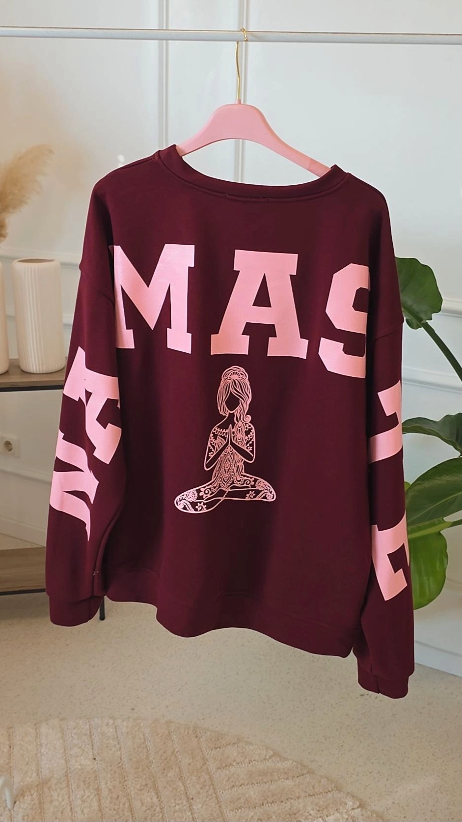 OVERSIZE SWEATER NAMASTE ALL DAMN DAY Made in Italy 34-40/42