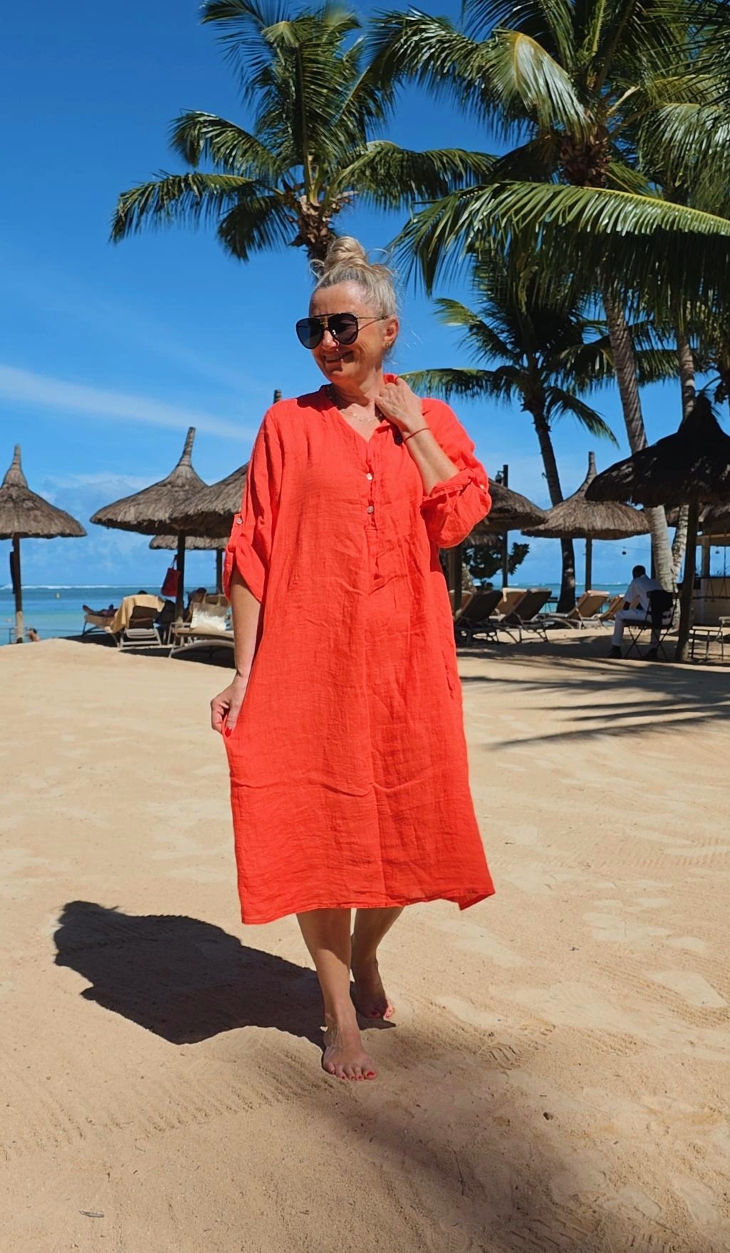 PRE-ORDER LINEN TUNIKA DRESS GEORGIA Made in Italy 34-42/44 Leinen Kleid Linendress