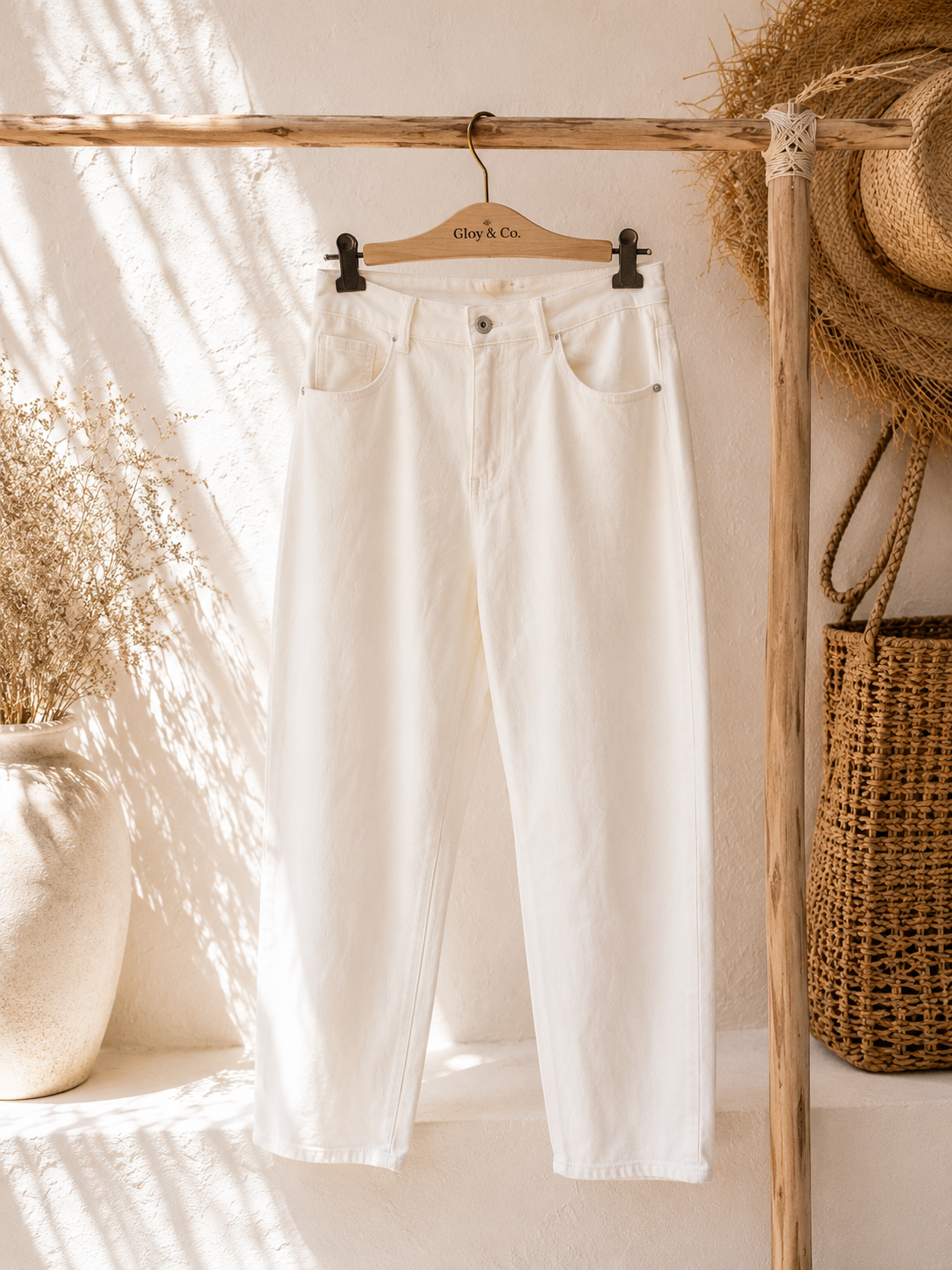 Jeans Neria Weiß Made in Italy