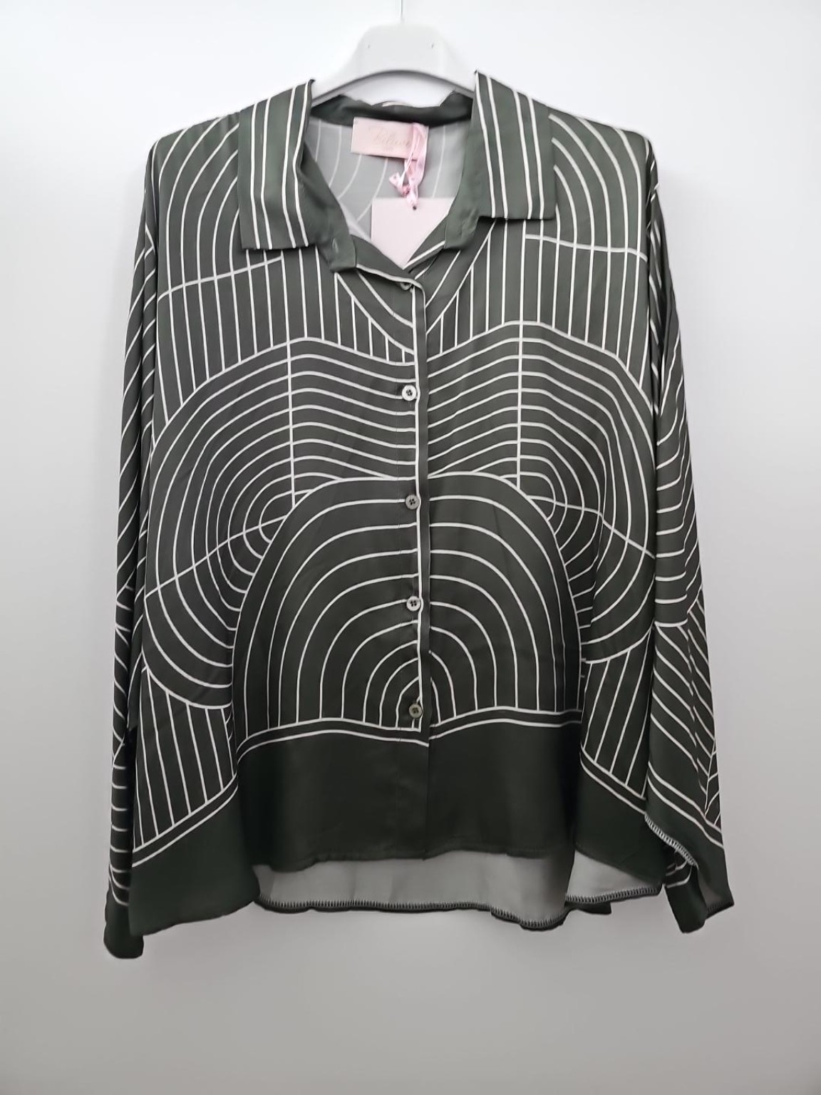 Bluse Seidenoptik Amaltea – Ornament-Print Made in Italy 34-44