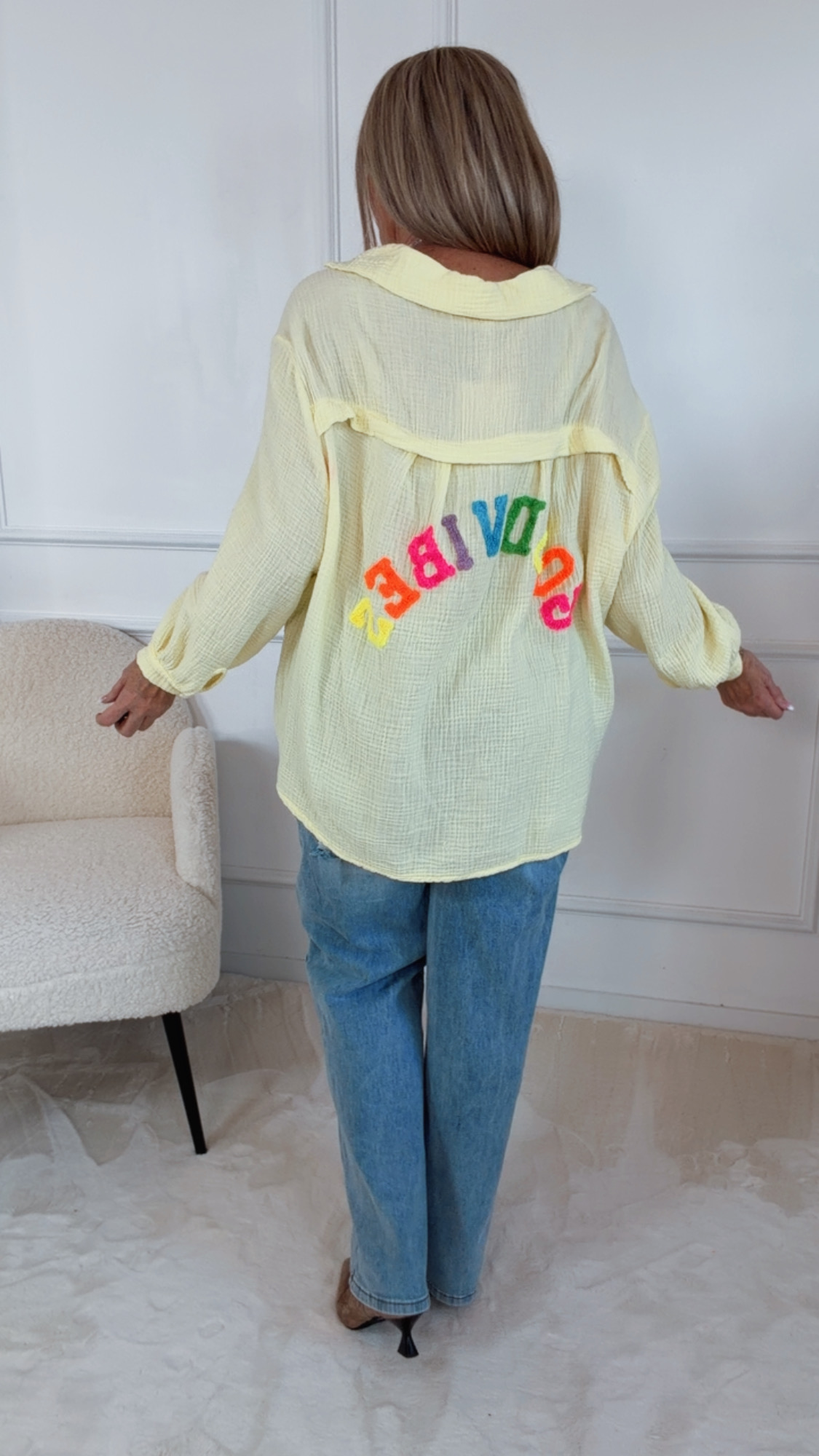 Musselinbluse Goodvibes 34 - 44 Made in Italy