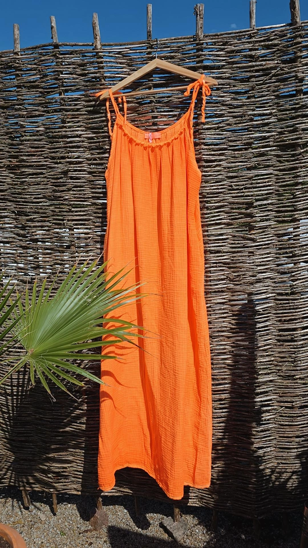 MUSSELIN SPAGHETTIKLEID FUERTE UNI Italystyle 36-44/46