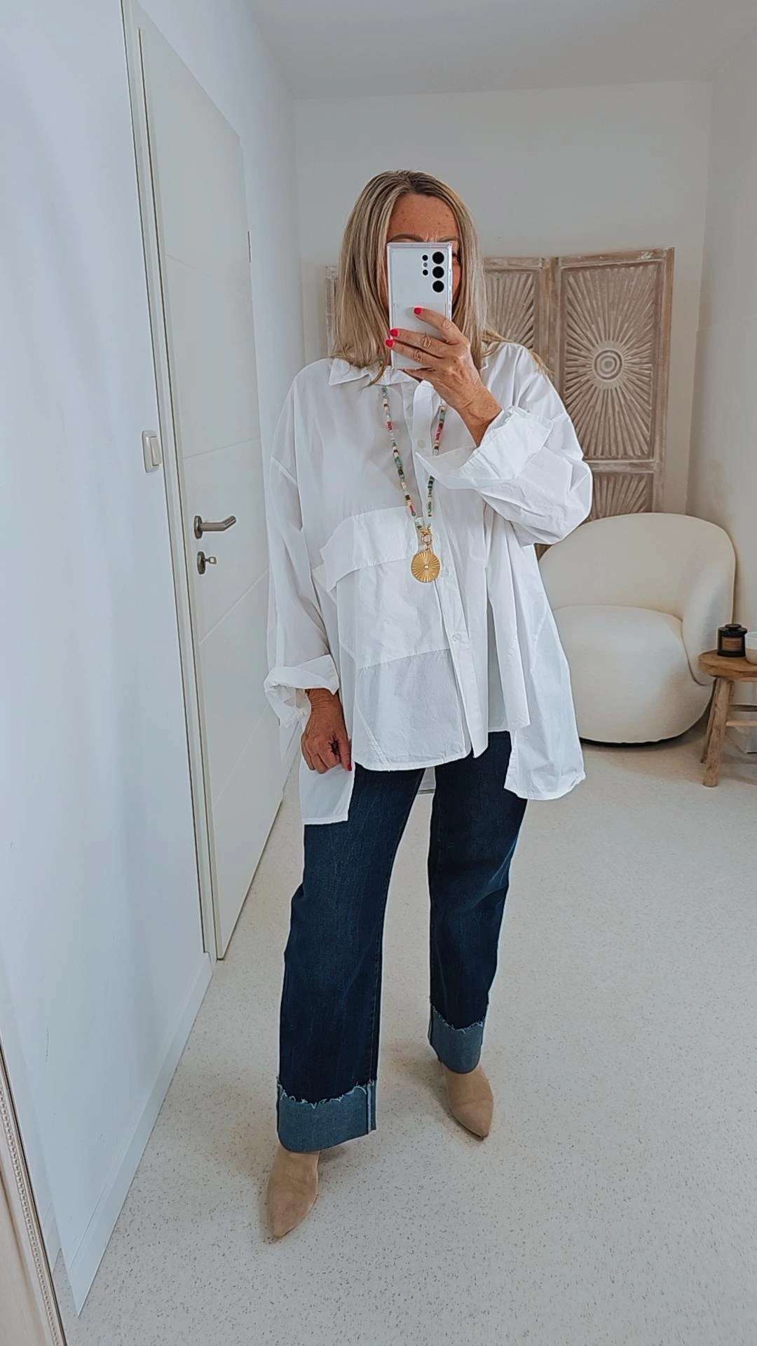 OVERSIZE BLUSE MIA 36 - 4 4 Made in Italy Basic Bluse OVERSIZE BLUSE MIA 36 - 4 4 Made in Italy Basic Bluse