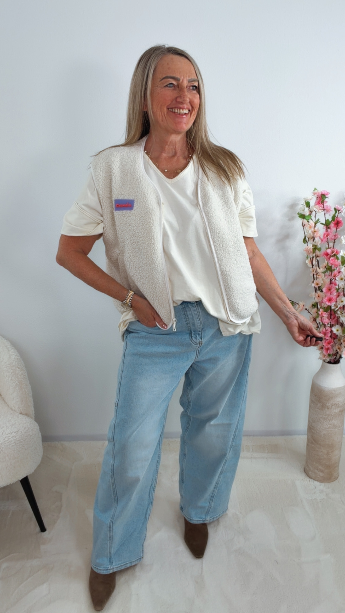 💚✨ Teddy-Weste Novireya Namaste Made in Italy 34-40/42