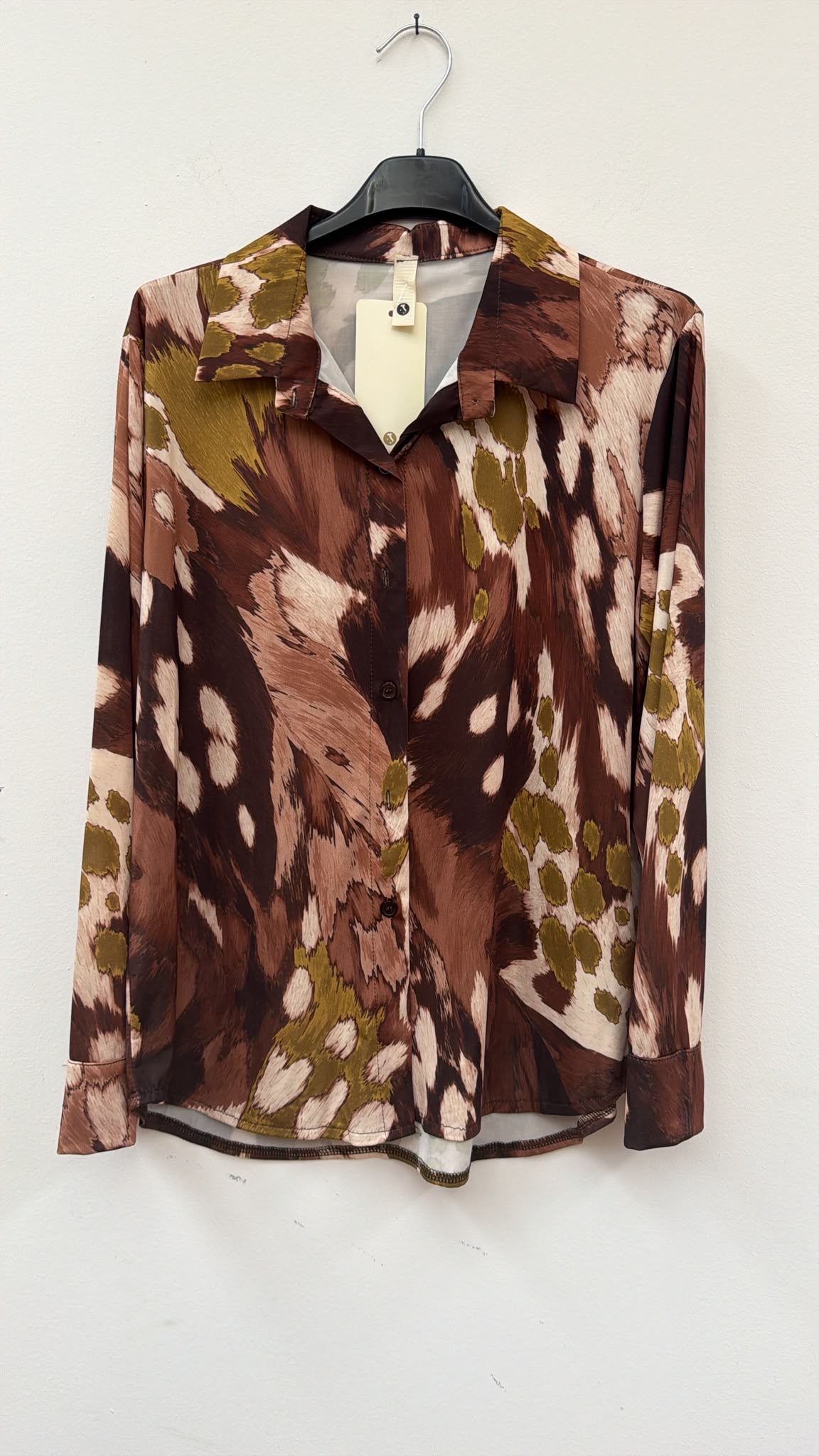 Kofferbluse Bluse Olivia – Edle Kofferbluse mit afro Muster –  Made in Italy Gr 34-42
