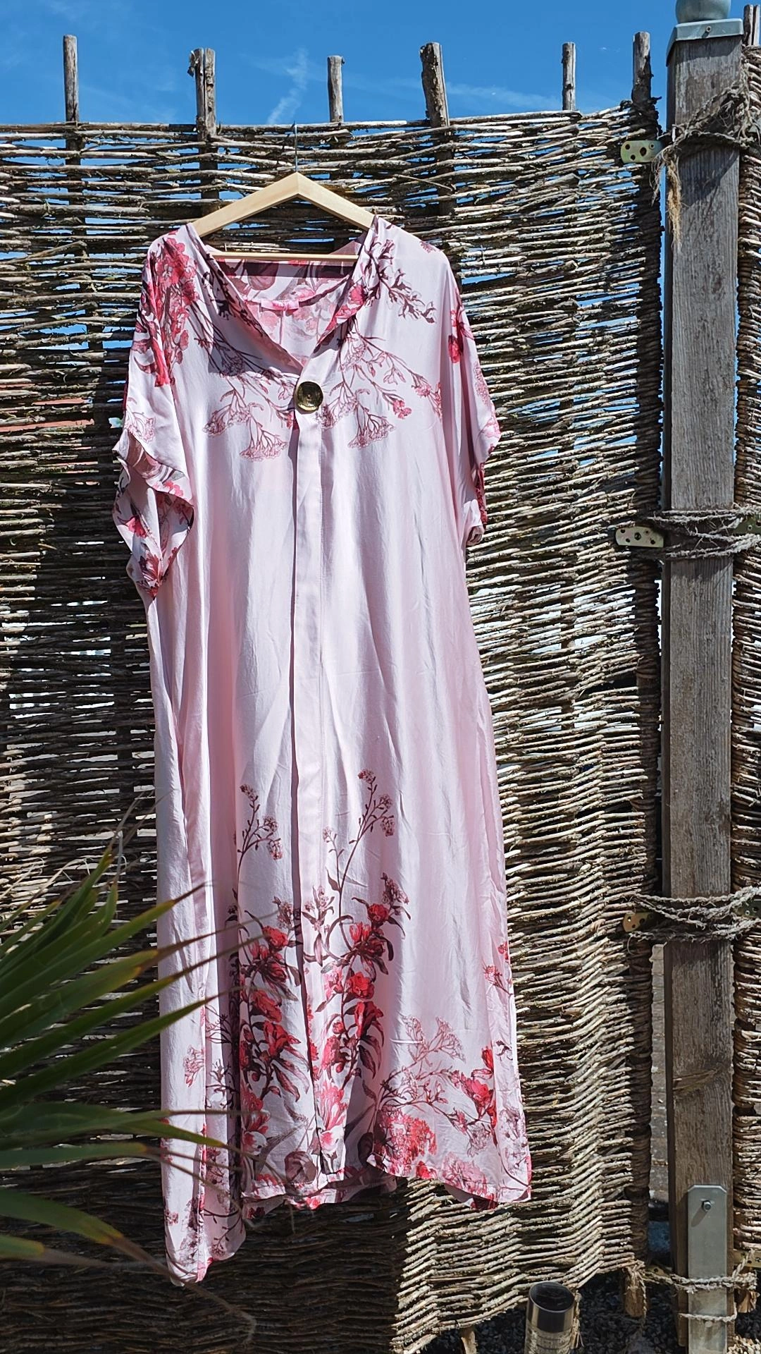 EDLES VISKOSE KLEID JAPAN GARDEN Oversize Made in Italy 34-44/46