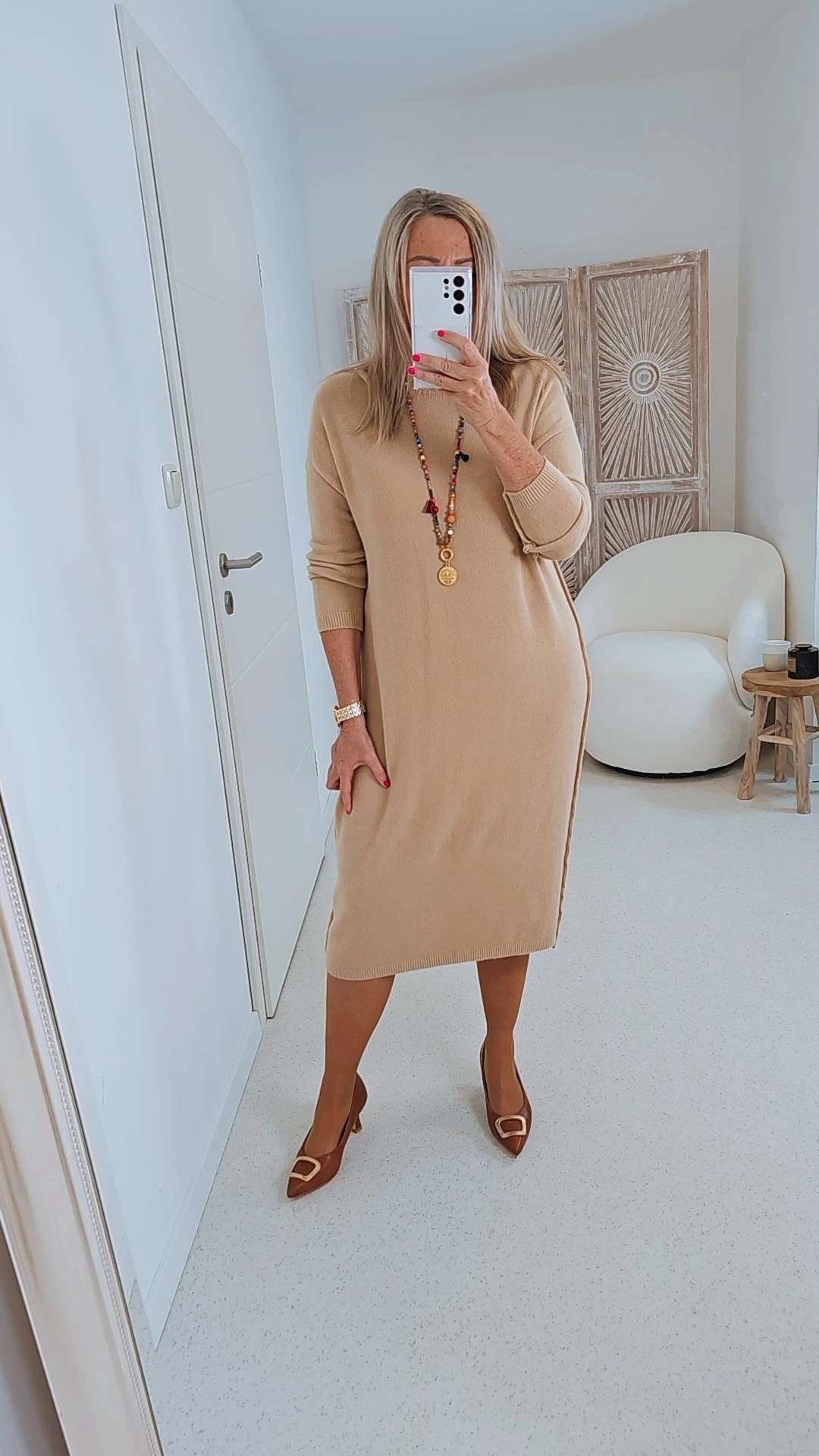 LONG KNIT DRESS RITA 34-42 Made in Italy Strick Kleid Long Pullover LONG KNIT DRESS RITA 34-42 Made in Italy Strick Kleid Long Pullover
