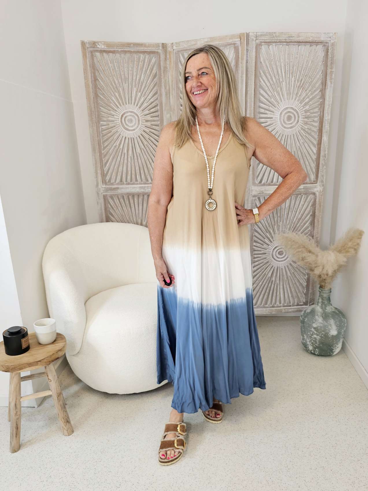 MAXI DRESS ALABAMA 36-42 Made in Italy Maxi Sommer Kleid Strandkleid BATIK MAXI DRESS ALABAMA 36-42 Made in Italy Maxi Sommer Kleid Strandkleid BATIK