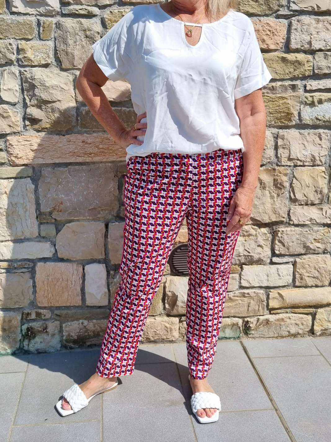 BASIC PANT VIVIAN PINK - Made in Italy dünne Sommer Hose Jogpant Variantenartikel BASIC PANT VIVIAN PINK - Made in Italy dünne Sommer Hose Jogpant Variantenartikel