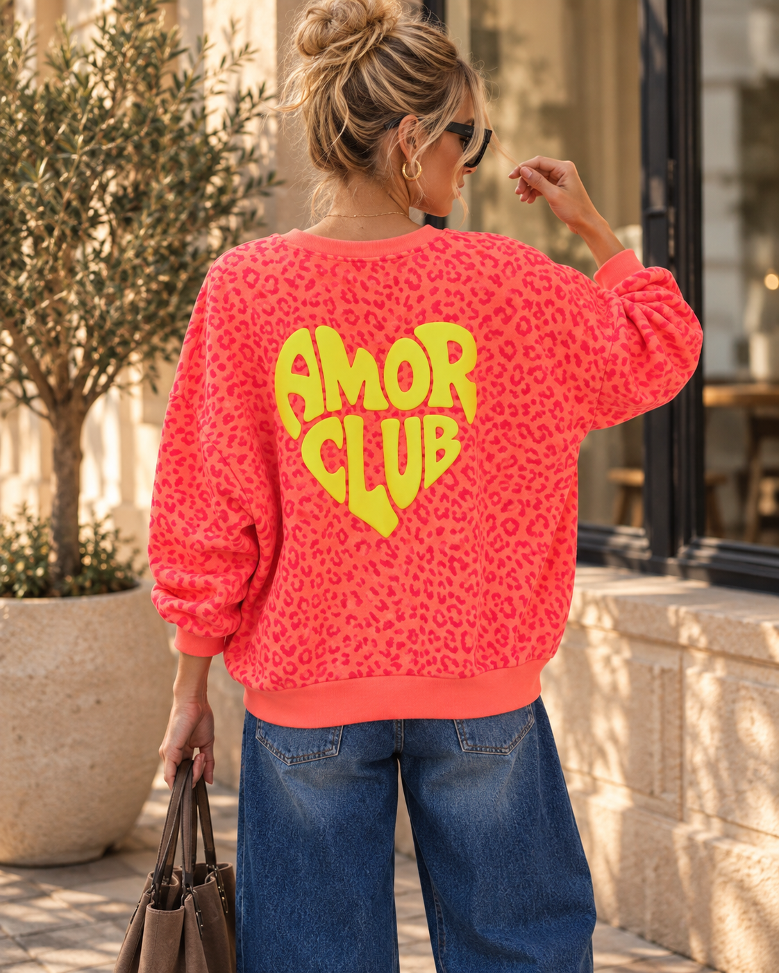 Sweatshirt Leo Amor I NO. SW0017 I lässiger Oversize-Look I Made in Italy 34-42/44