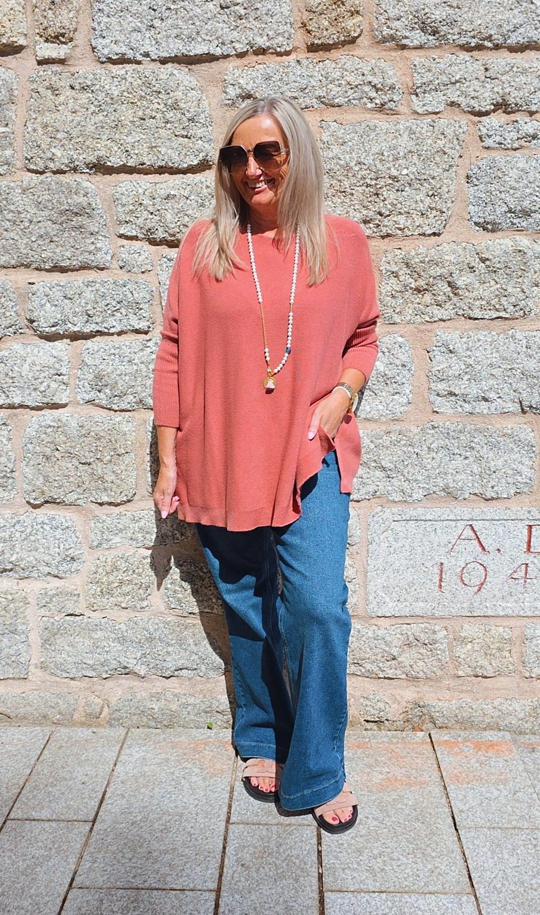 OVERSIZE KNIT SWEATER SIGRID Made in Italy 34-48/50 Strick Pullover