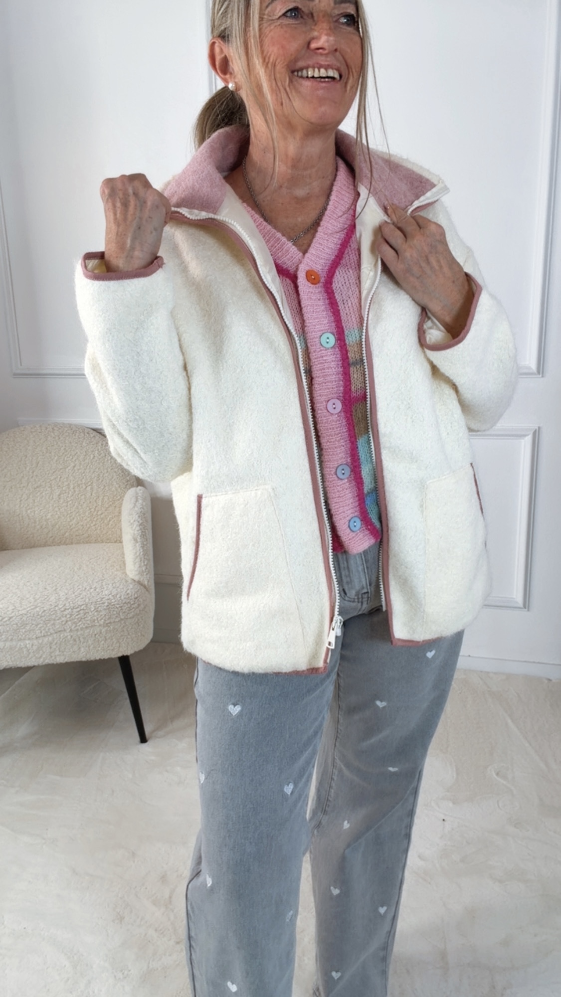 DUO COLOUR JACKE SAMMY Made in Italy 34- 42