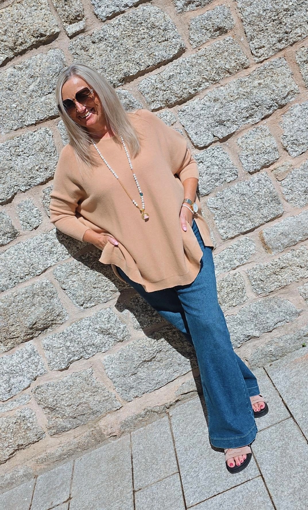 OVERSIZE KNIT SWEATER SIGRID Made in Italy 34-48/50 Strick Pullover