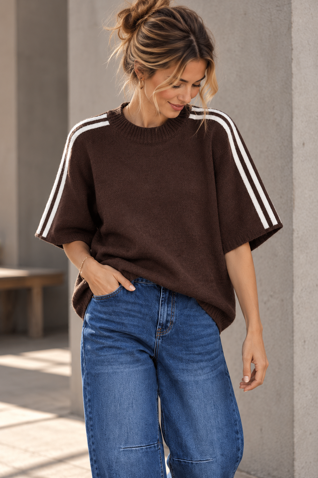 Sporty Stripe Strickpullover I SP0166 I 34-42 I Made in Italy