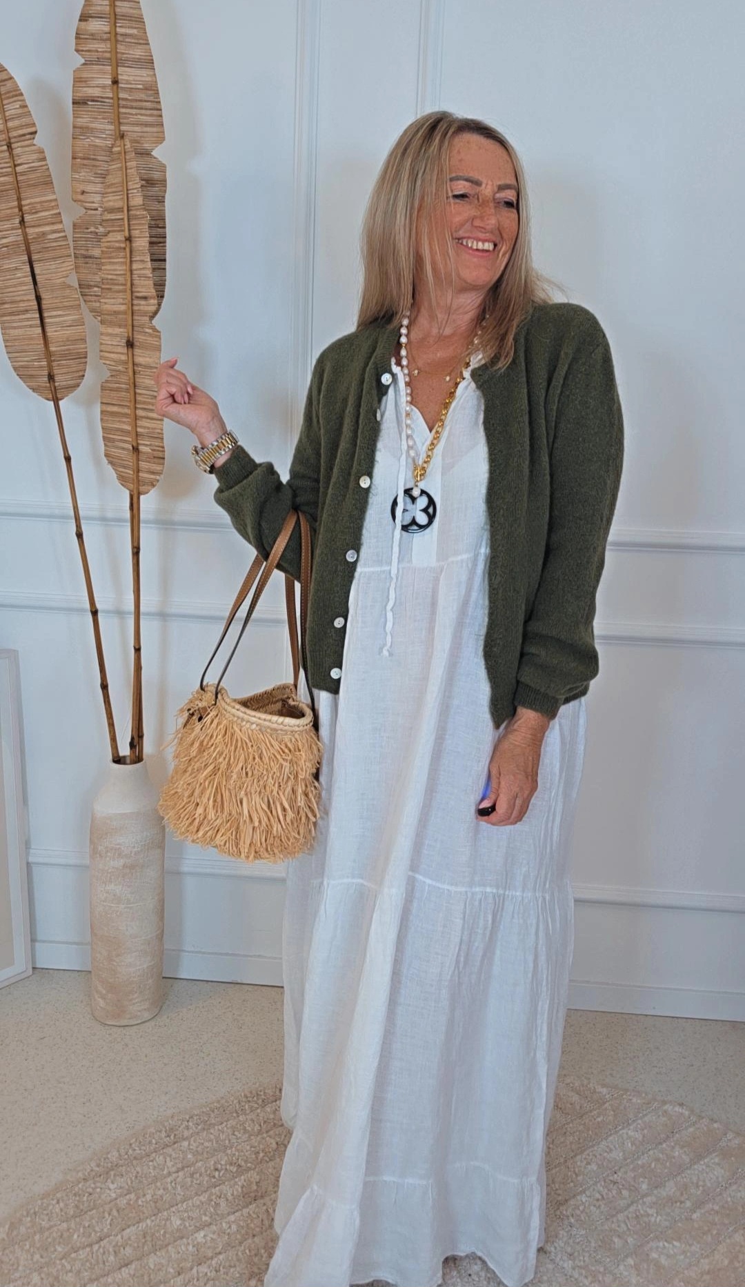 EDLER STRICKCARDIGAN XENIA Alpaka Made in Italy Größe 34 - kleine 42