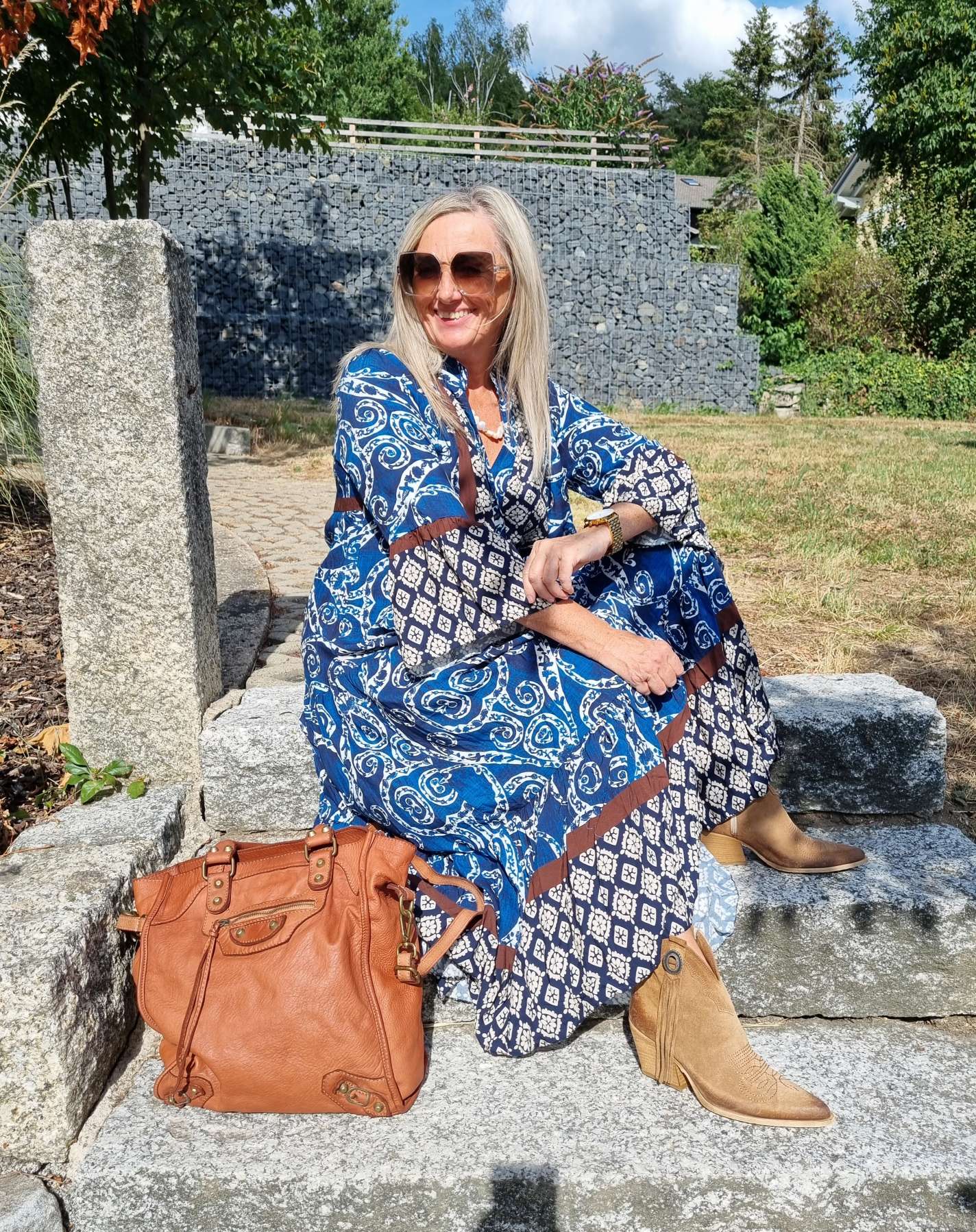 MAXI TUNIKA DRESS STROMBOLI BLAU 34-40/42 Made in Italy langes Kleid Hängerchen Tunikakleid MAXI TUNIKA DRESS STROMBOLI BLAU 34-40/42 Made in Italy langes Kleid Hängerchen Tunikakleid