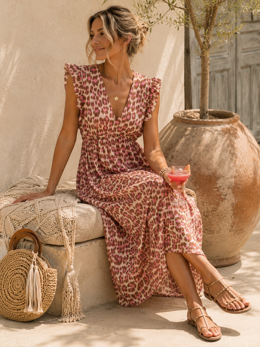 Kleid Arusha – Musselinkleid mit Boho-Charme  – Made in Italy |  tragbar bis Größe 42/44