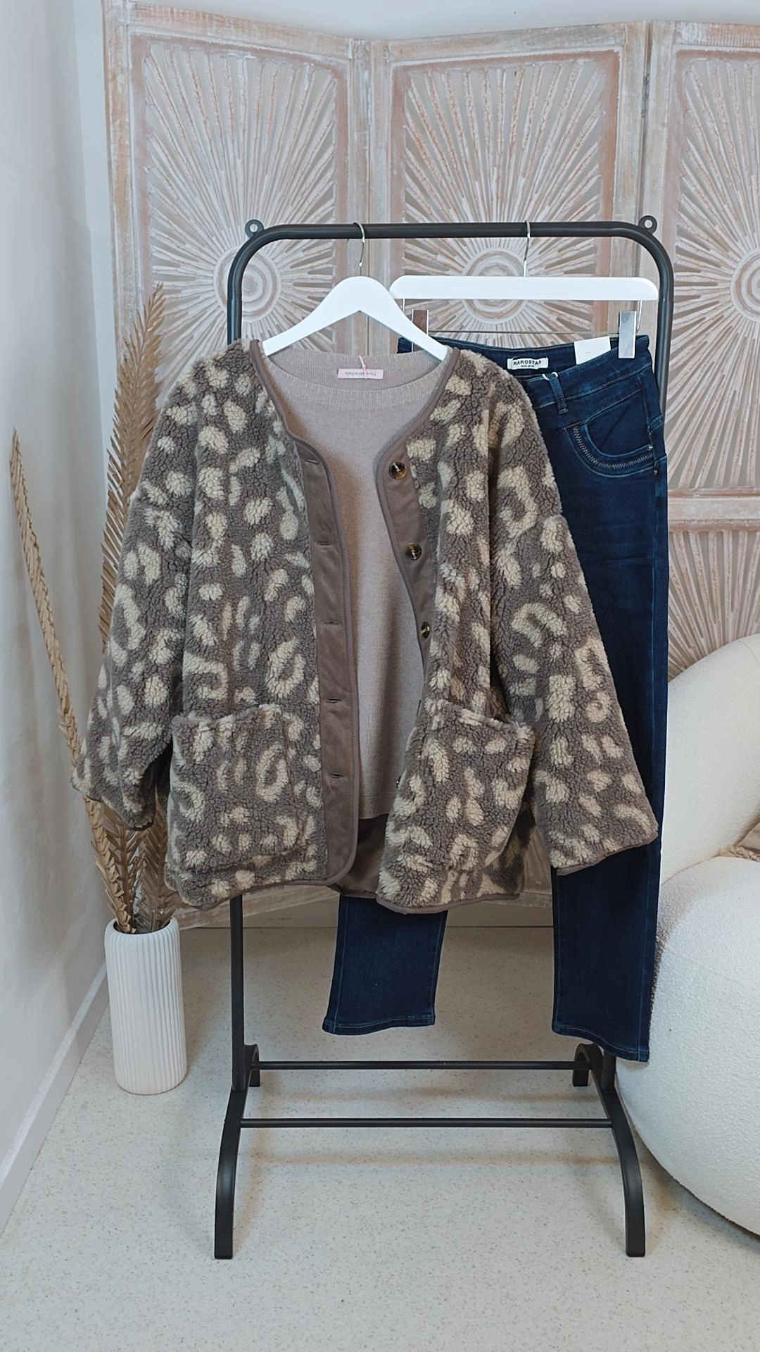 OVERSIZE LEO-TEDDY JACKE SONTJE Made in Italy 34-48/50