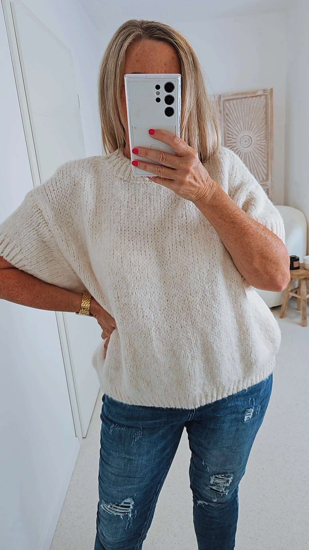 STRICKPULLOVER ELLI Strick Pullover Made in Italy 34-38 Knit Sweater STRICKPULLOVER ELLI Strick Pullover Made in Italy 34-38 Knit Sweater