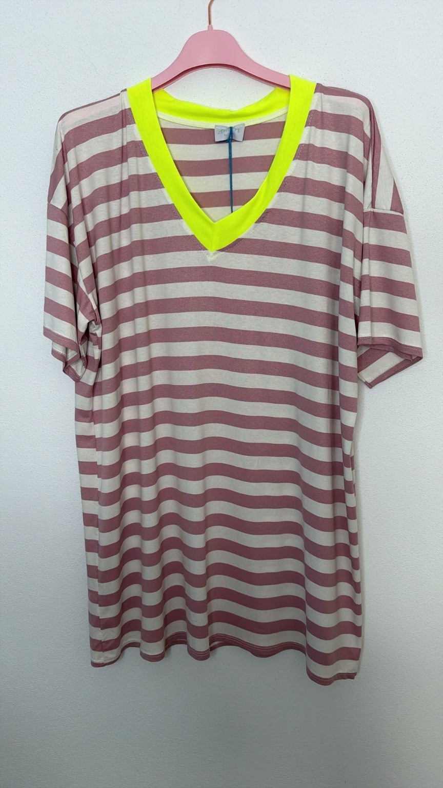 Beach T-Shirt-Kleid Palina Blockstreifen Made in Italy 34-44