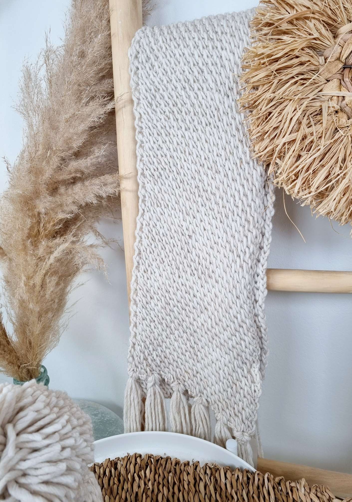 EDLER SCHAL SCARF GIADA CREME Made in Italy kuscheliger weicher Strick Schal Fransen EDLER SCHAL SCARF GIADA CREME Made in Italy kuscheliger weicher Strick Schal Fransen