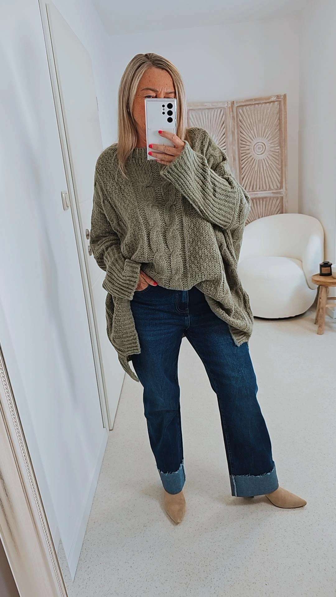 STRICKPULLOVER ZOPFMUSTER TARA Oversize Pullover Made in Italy 36 - 48/50 STRICKPULLOVER ZOPFMUSTER TARA Oversize Pullover Made in Italy 36 - 48/50