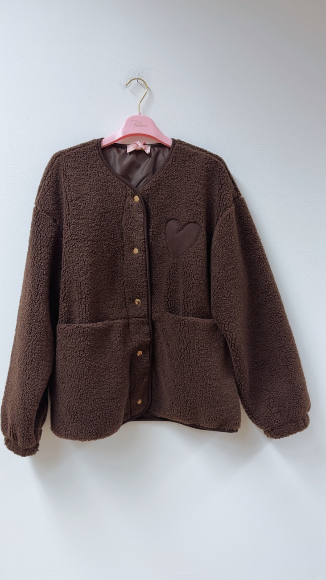 Teddyjacke mit Herz – TJ0122 | Made in Italy | passt bis gute Gr. 42