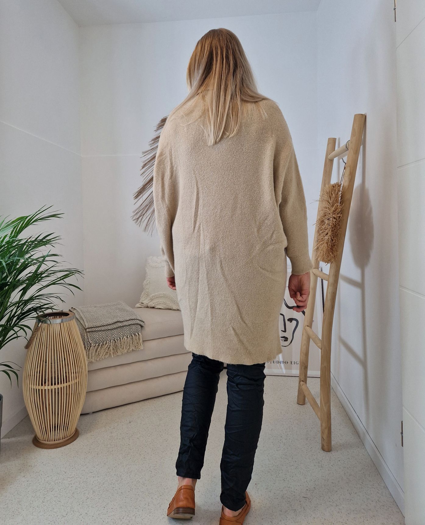 TURTLENECK KNIT DRESS TIZIANA SAND Rollkragen Strickkleid Kleid Pullover 34-42/44 TURTLENECK KNIT DRESS TIZIANA SAND Rollkragen Strickkleid Kleid Pullover 34-42/44