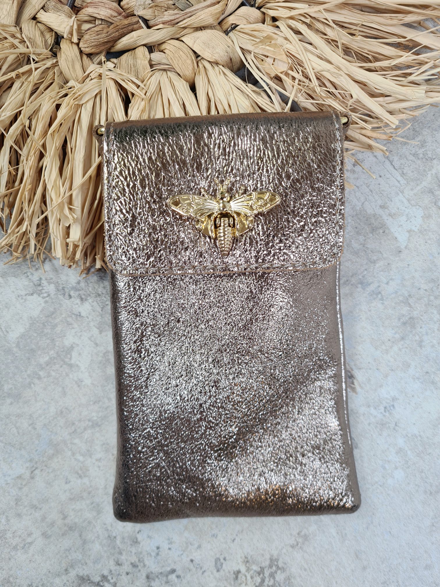 HANDYTASCHE BIENE SMALL METALLIC Ledertasche Umhängetasche Made in Italy echt Leder Tasche versch. Farben HANDYTASCHE BIENE SMALL METALLIC Ledertasche Umhängetasche Made in Italy echt Leder Tasche versch. Farben