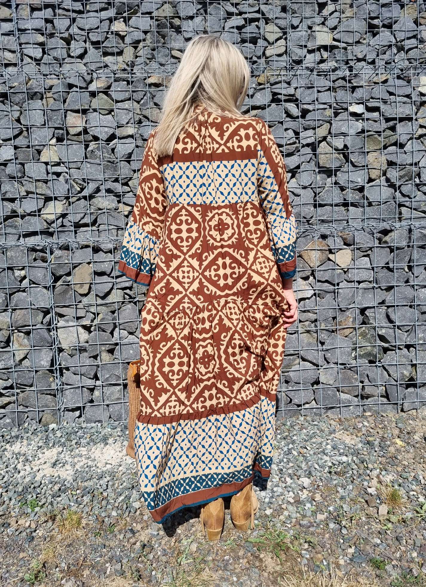 MAXI TUNIKA DRESS IRINA BRAUN 34-42 Made in Italy langes Kleid Hängerchen Tunikakleid MAXI TUNIKA DRESS IRINA BRAUN 34-42 Made in Italy langes Kleid Hängerchen Tunikakleid