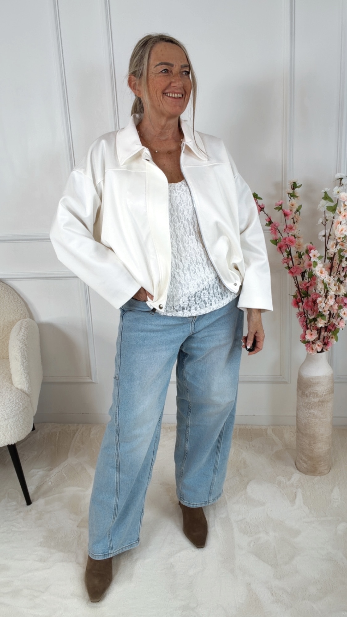 ✨ Blouson „Mara“ – Soft Suede Chic | Made in Italy 34 - 44 Veloursleder- bzw. Alcantaraoptik