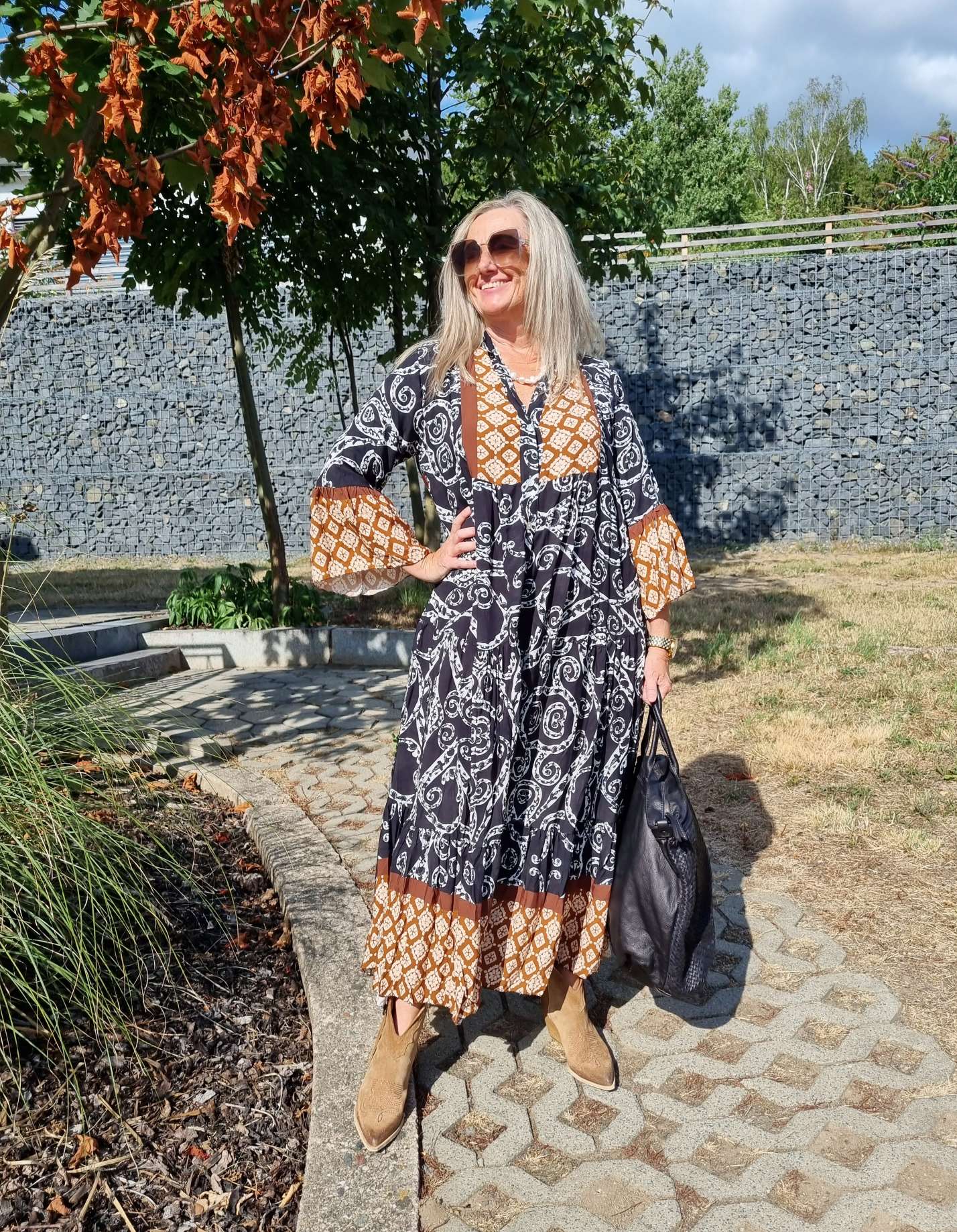 MAXI TUNIKA DRESS STROMBOLI SCHWARZ 34-40/42 Made in Italy langes Kleid Hängerchen Tunikakleid MAXI TUNIKA DRESS STROMBOLI SCHWARZ 34-40/42 Made in Italy langes Kleid Hängerchen Tunikakleid