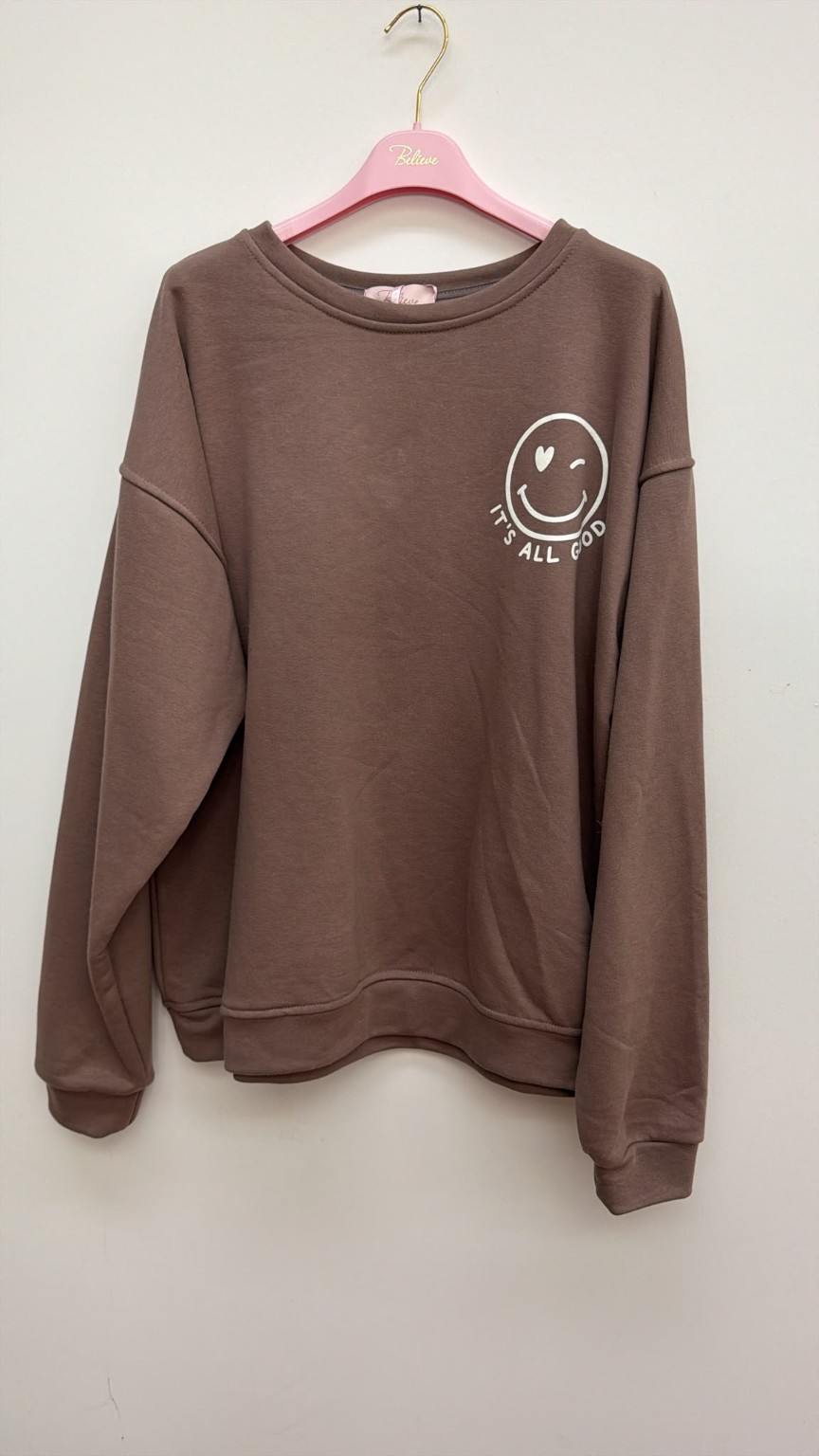 Sweatshirt „Happy Vibes NINA“ – Made in Italy