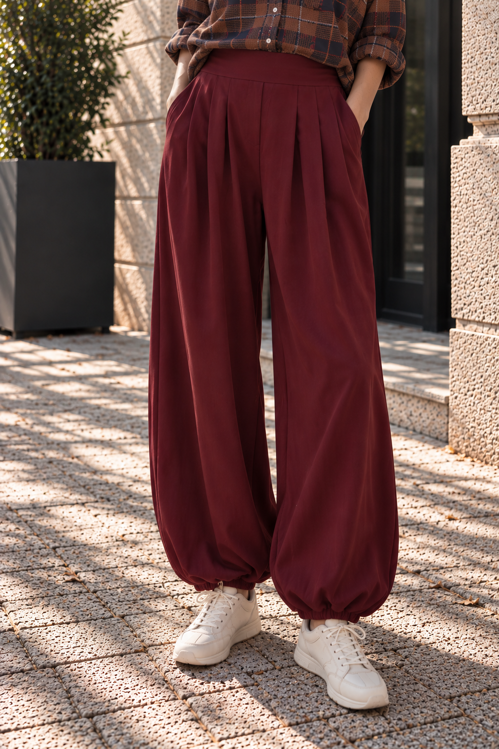 Butterstoff Ballonhose uni HO0106 | Made in Italy Gr 34-42-44 Hose