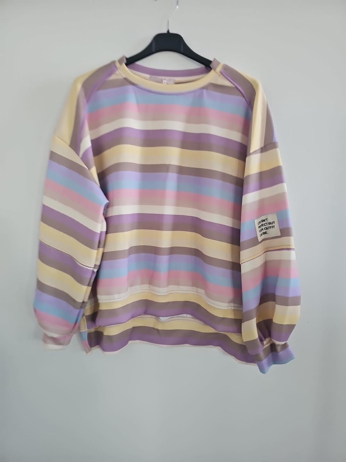 Sweatshirt „Ottavia“ – Streifen-Look | Made in Italy | passend bis ca. Gr. 42/44