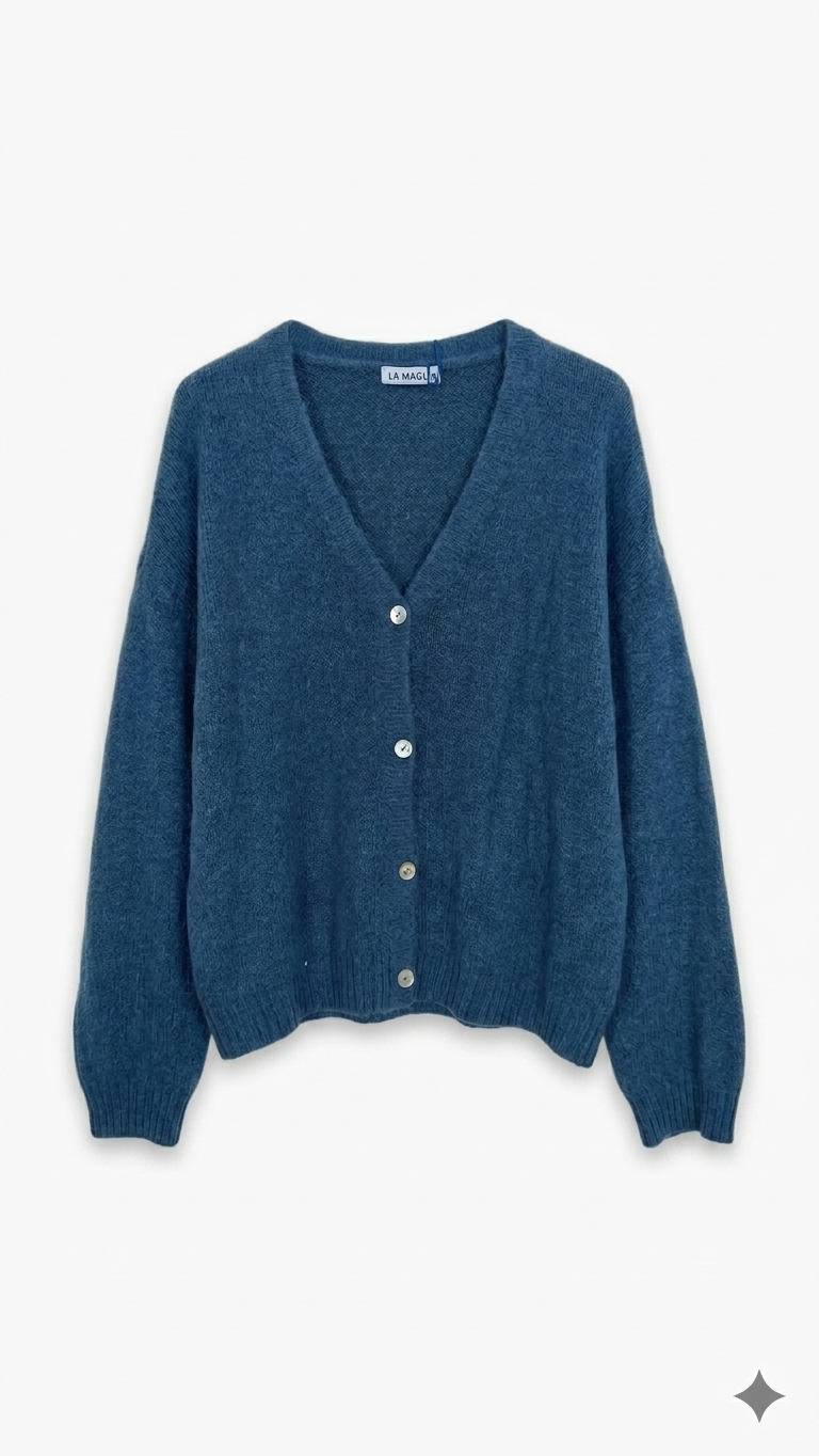 EDLER STRICK CARDIGAN OSLO Alpaka Strickjacke Made in Italy 34-42