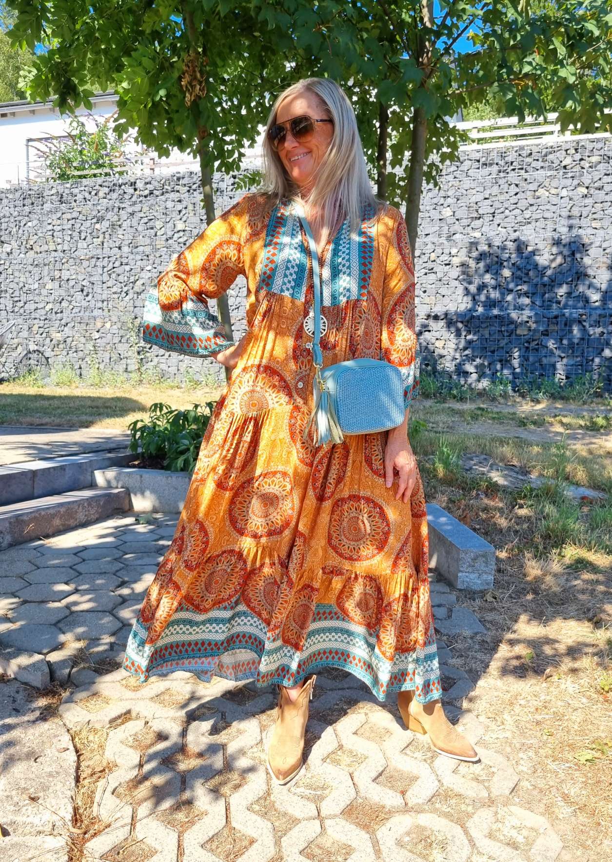 MAXI TUNIKA DRESS MICAELA ROST 34-42 Made in Italy langes Kleid Hängerchen Tunikakleid MAXI TUNIKA DRESS MICAELA ROST 34-42 Made in Italy langes Kleid Hängerchen Tunikakleid