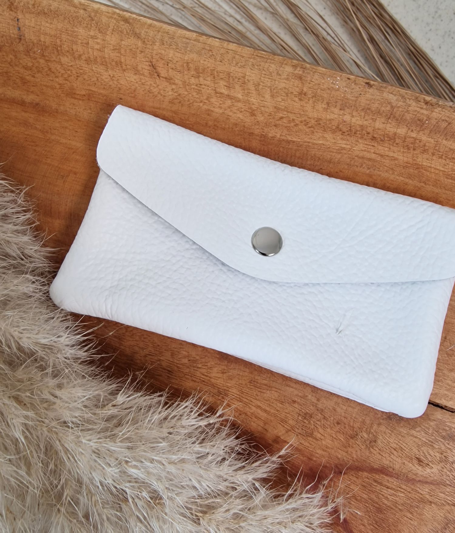 GELDBÖRSE SARINA WEISS Made in Italy kleiner LEDER Geldbeutel Portemonnaie