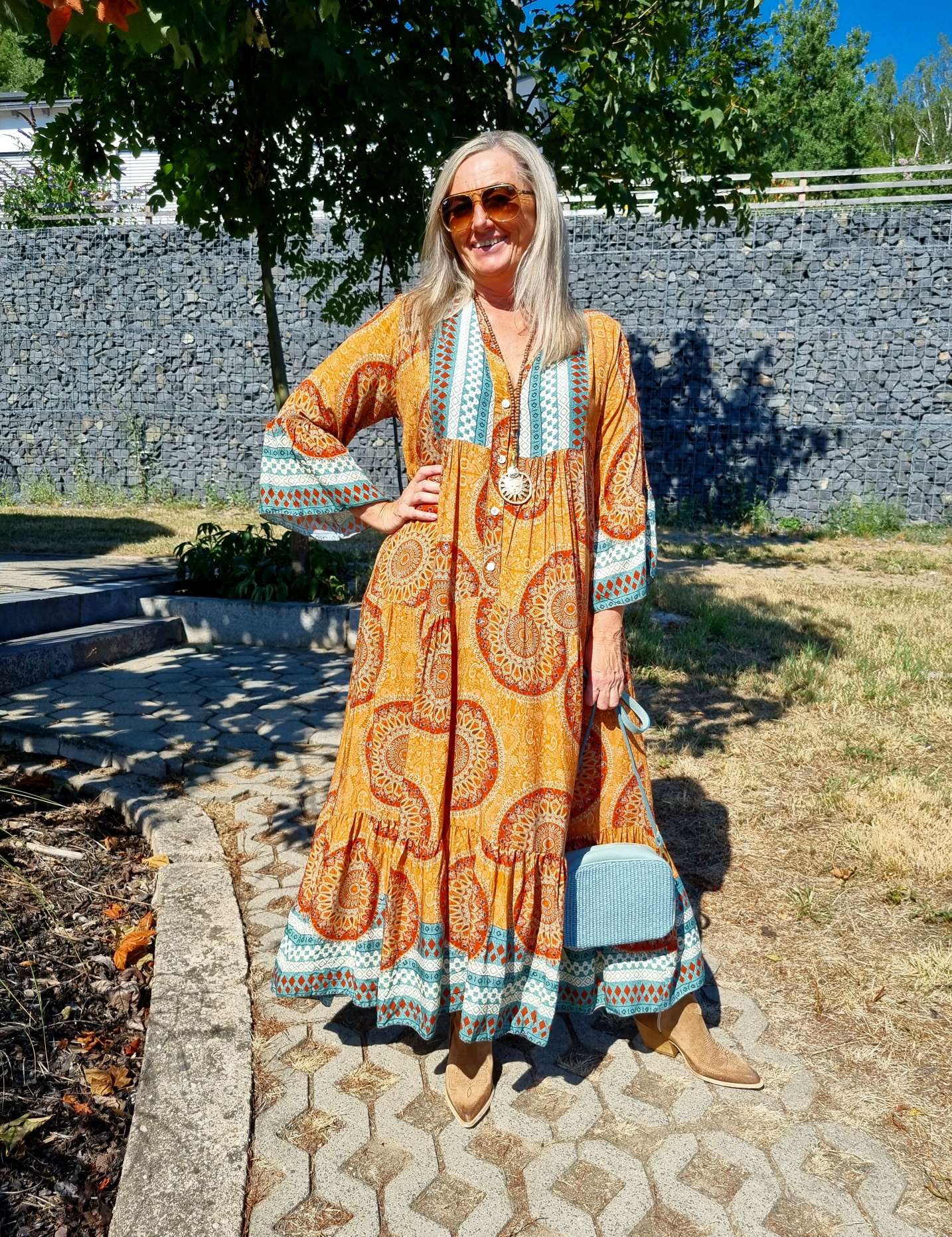 MAXI TUNIKA DRESS MICAELA ROST 34-42 Made in Italy langes Kleid Hängerchen Tunikakleid MAXI TUNIKA DRESS MICAELA ROST 34-42 Made in Italy langes Kleid Hängerchen Tunikakleid