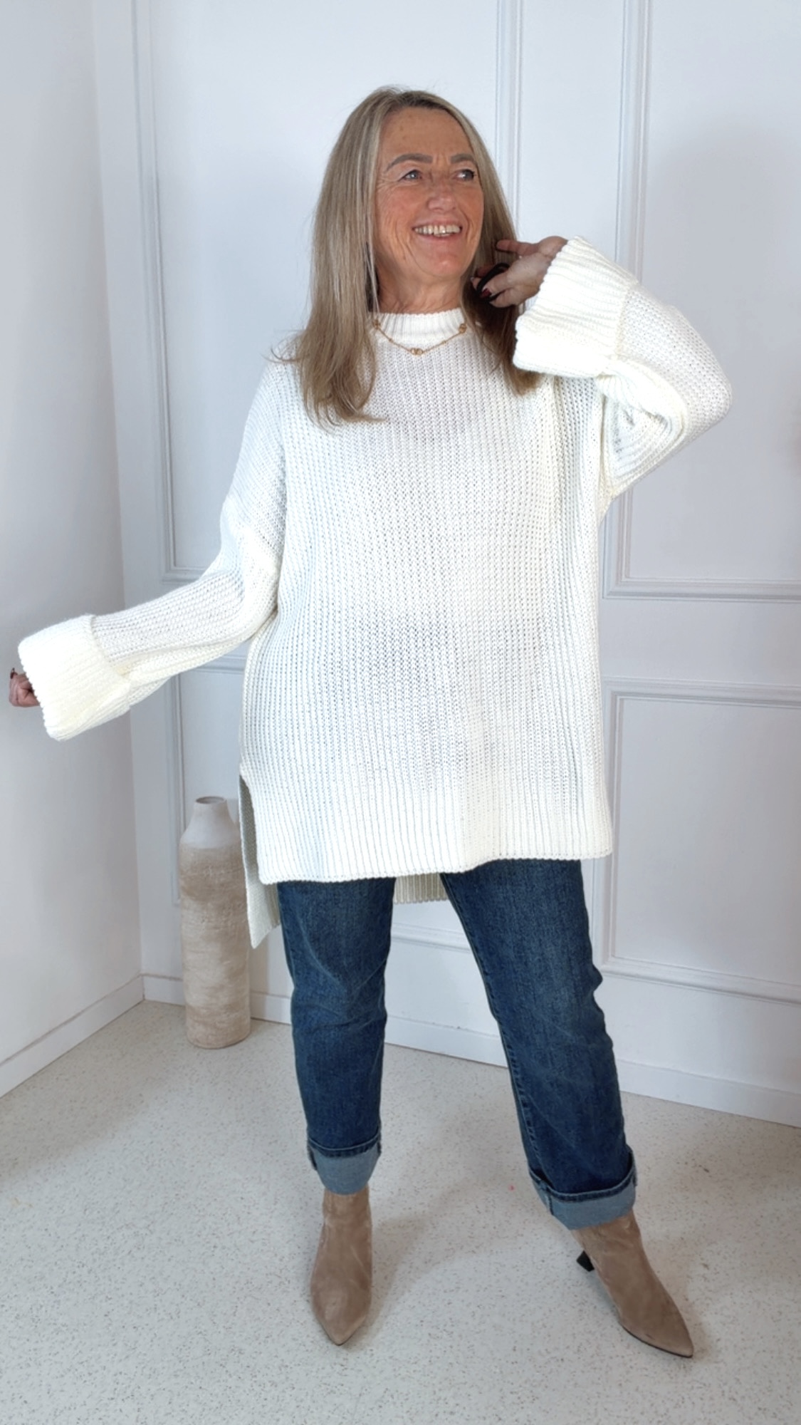 BASIC KNIT SWEATER TULIPA Made in Italy 36 - 44