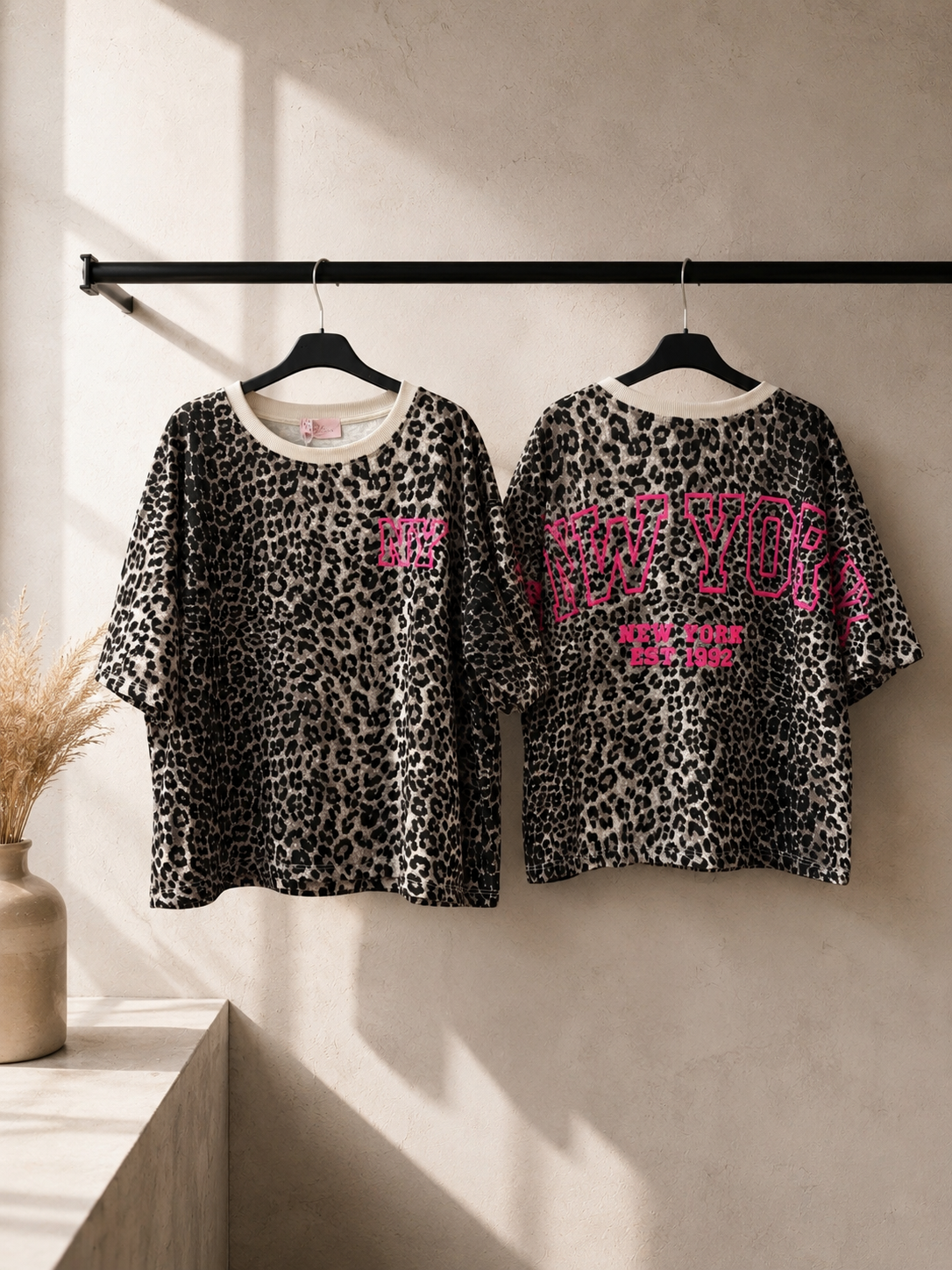 T-Shirt Leo mit Statement-Print I TS0025 I Made in Italy 34-42/44